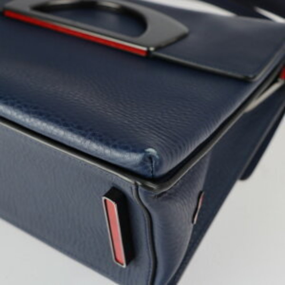 Christian Louboutin Calfskin Messenger Passage Navy Bag Blue Shoulder - Picture 5 of 9